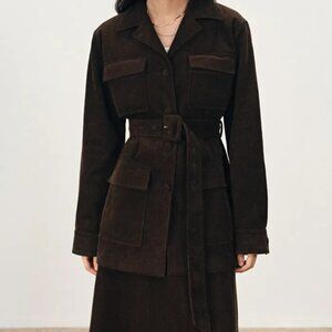 Fabrique Geraldine Corduroy Belted Jacket